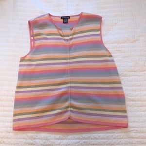 Vintage pastel rainbow sweater vest
